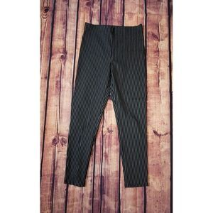Women's Medium PS/LA Black Pin Stripe  Cropped Office Pants